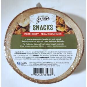 Living World Green Snacks Fruit Medley for Rabbits Guinea Pigs Small Animals